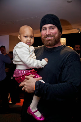Celebrity and child cancer patient at gala - Joe Andruzzi Foundation